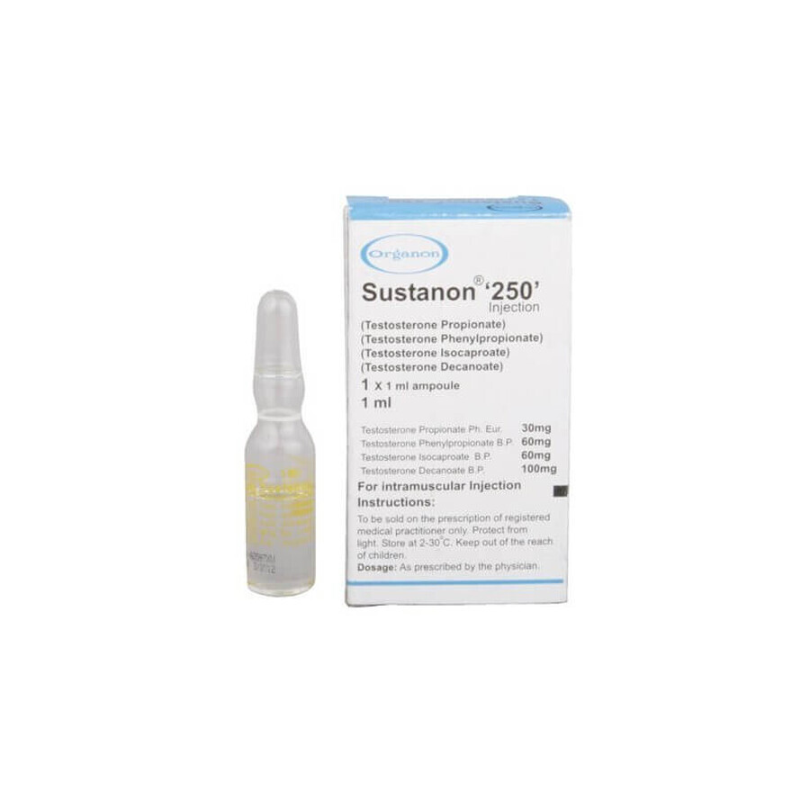Сустанон-250 р-н д/ін. 250 мг/мл амп. 1 мл: ціни та характеристики