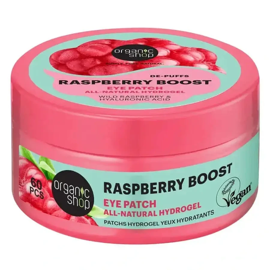 Organic Shop Fac Raspberry Boost" Гидрогелевые патчи против отеков для области контура глаз , 60 шт: цены и характеристики