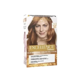 L'Oréal Paris Excellence Інтенсивна стійка фарба для волосся - відтінок 7.43 Золотисто-мідний блонд
