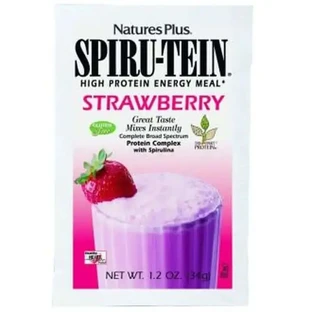 Natures Plus Spiru-Tein Клубника, 34 г, конверты
