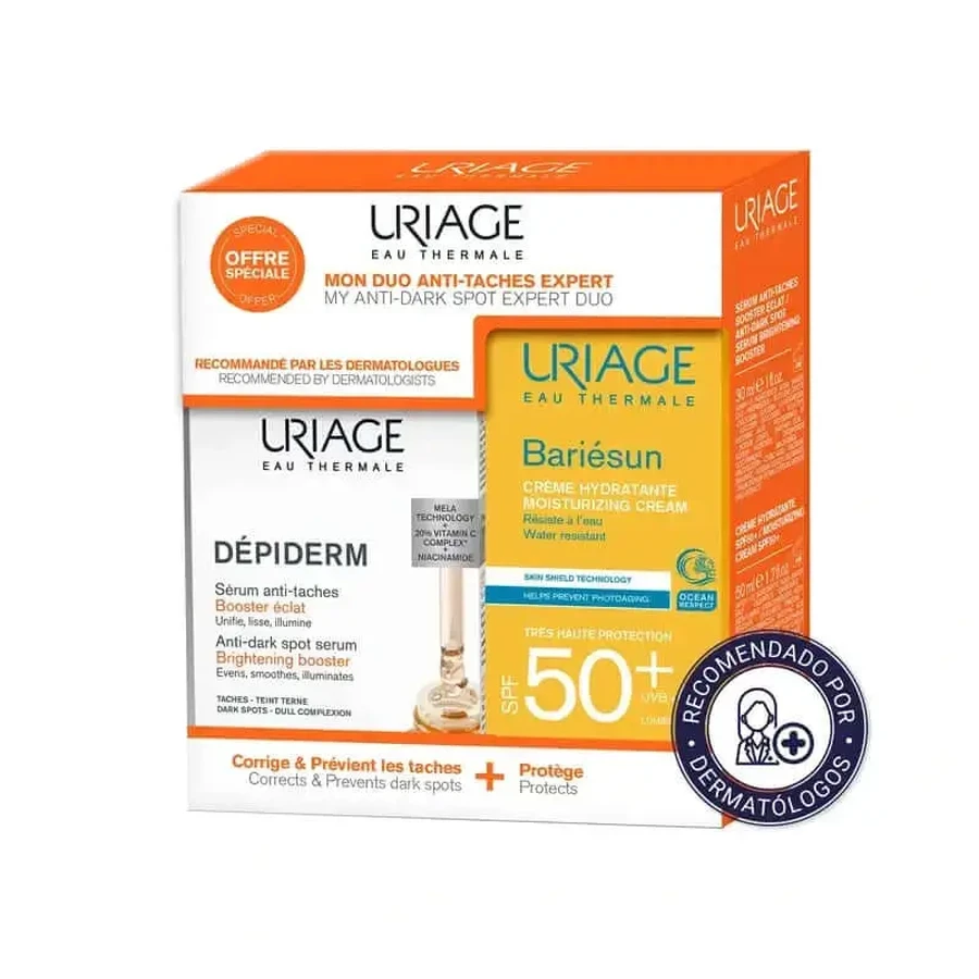 Сироватка Uriage Promo Depiderm + крем Bariesun 50+: ціни та характеристики