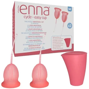 Менструальная чашка Enna Cycle Easy Размер M, 2 чашки + стерильная коробка