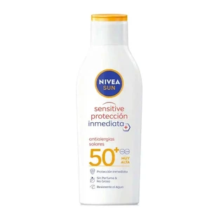 NIVEA Sun SPF50+ Sensitive Антиаллергенный лосьон для загара для взрослых с чувствительной кожей, 200 мл