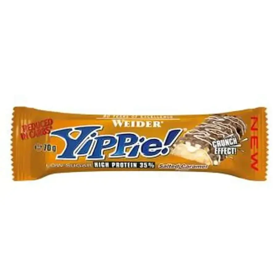 Солоні карамельні батончики Weider Yippie Weider 12Ud.70Gr: ціни та характеристики
