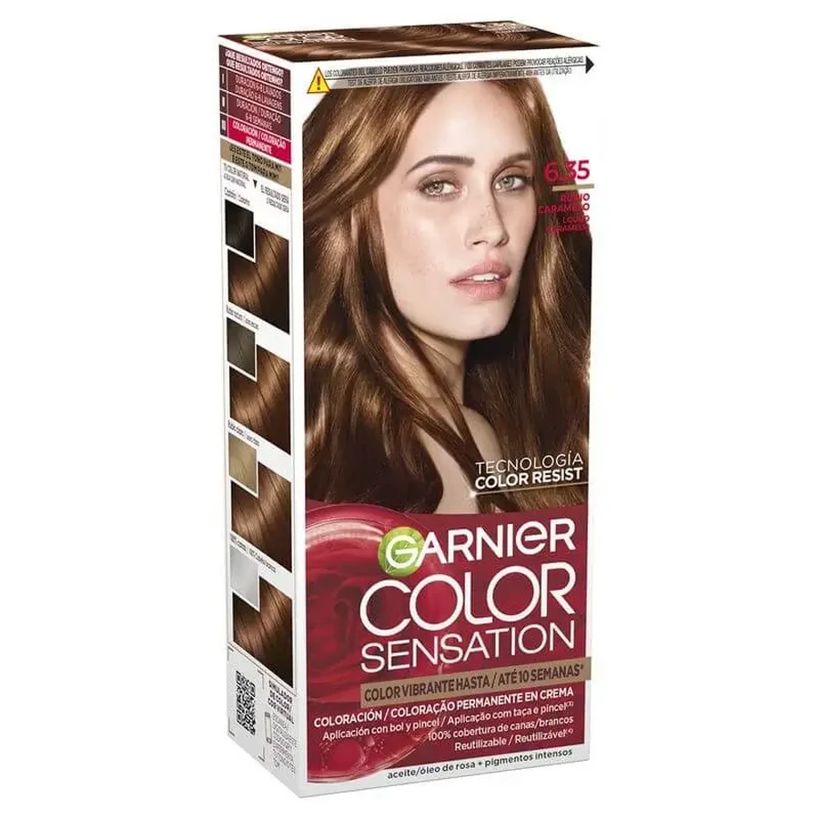 Garnier Color Sensation Крем-фарба для перманентного фарбування волосся 6.35 Карамельний блонд: ціни та характеристики