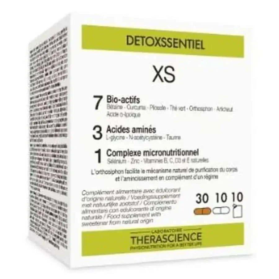 Therascience Detoxssentiel Xs 30 капсул+10 таблеток+10 сбруи: цены и характеристики