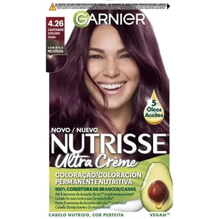 Garnier Nutrisse Покриття для сивого волосся з живильною маскою відтінок 4.26 Коричнева скрипка, 160 мл