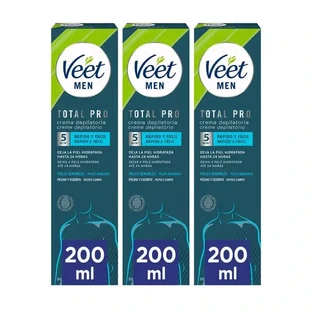 Крем для депіляції чутливої шкіри Veet Men, 3х200 мл