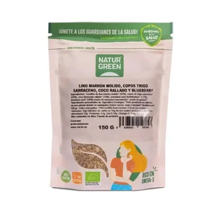 NaturGreen Льон, гречка, кокос, чорниця біо 150 г