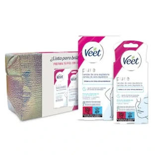Воскові смужки для депіляції VEET Pure Toilet Bag (20 для обличчя + 20 для тіла)