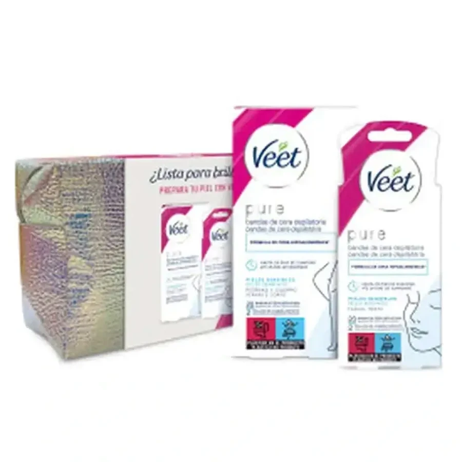 Воскові смужки для депіляції VEET Pure Toilet Bag (20 для обличчя + 20 для тіла): ціни та характеристики