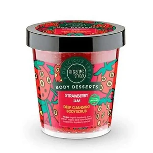 Скраб для тіла з полуничним джемом Organic Shop Глибокий скраб для тіла 450 мл