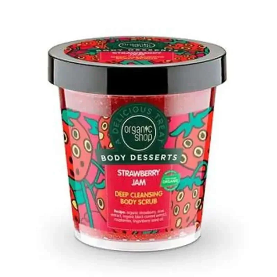 Organic Shop Скраб для глубокого очищения кожи с клубничным джемом 450 мл: цены и характеристики