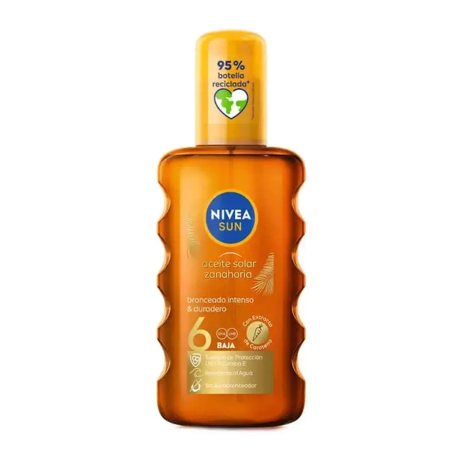 NIVEA Sun SPF6 Морковное масло-спрей для загара, 200 мл: цены и характеристики