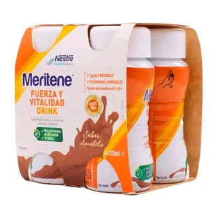 Meritene Strength & Vitality Drink Коктейль со вкусом шоколада, 4X125 мл