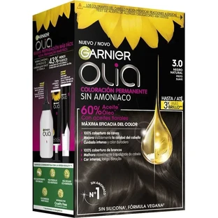 Garnier Olia Перманентна фарба без аміаку, з приємним запахом та квітковими оліями натурального походження - натуральний чорний 3.0