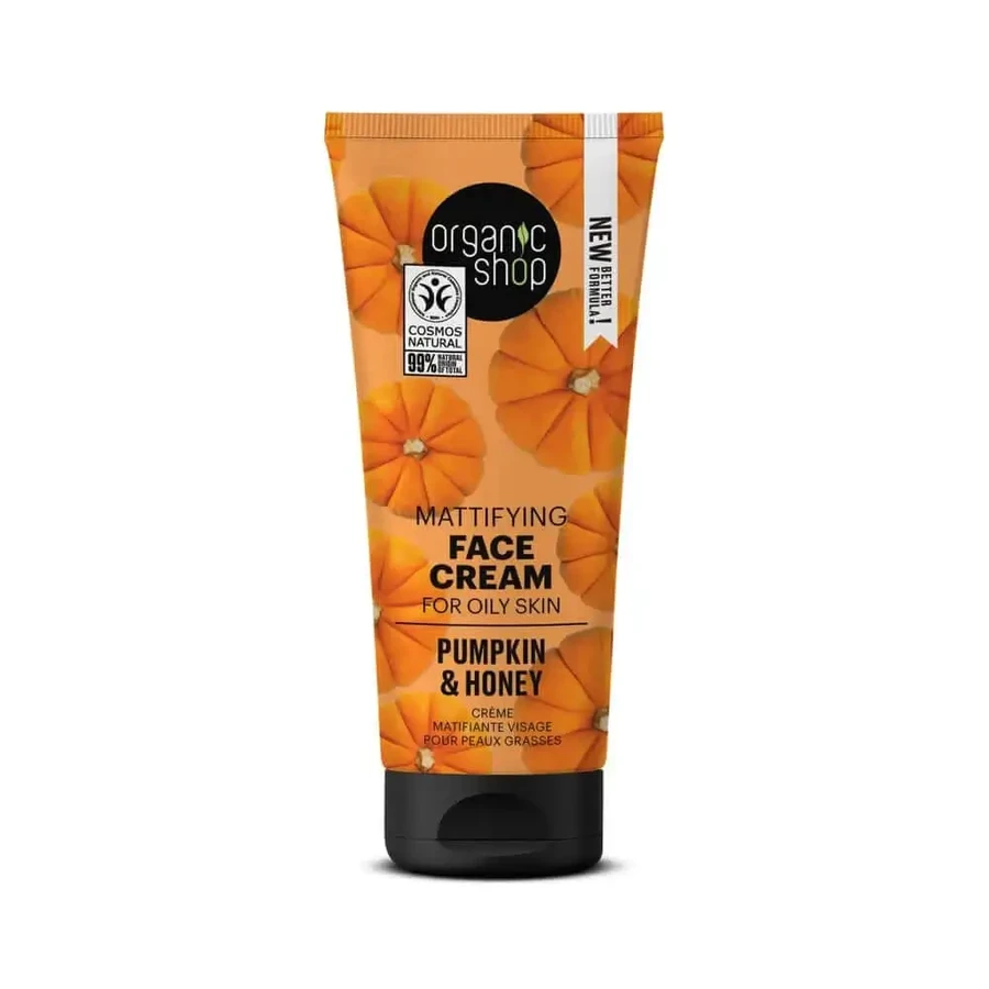 Organic Shop Organic Shop Матирующий крем для жирной кожи лица "Тыква и мед", 50 мл: цены и характеристики