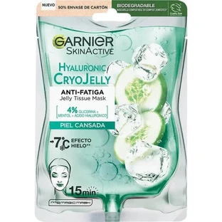 Garnier Тканинна маска-желе з гіалуроновою кислотою проти втоми для втомленої шкіри. 4% гліцерин + ментол + гіалуронова кислота