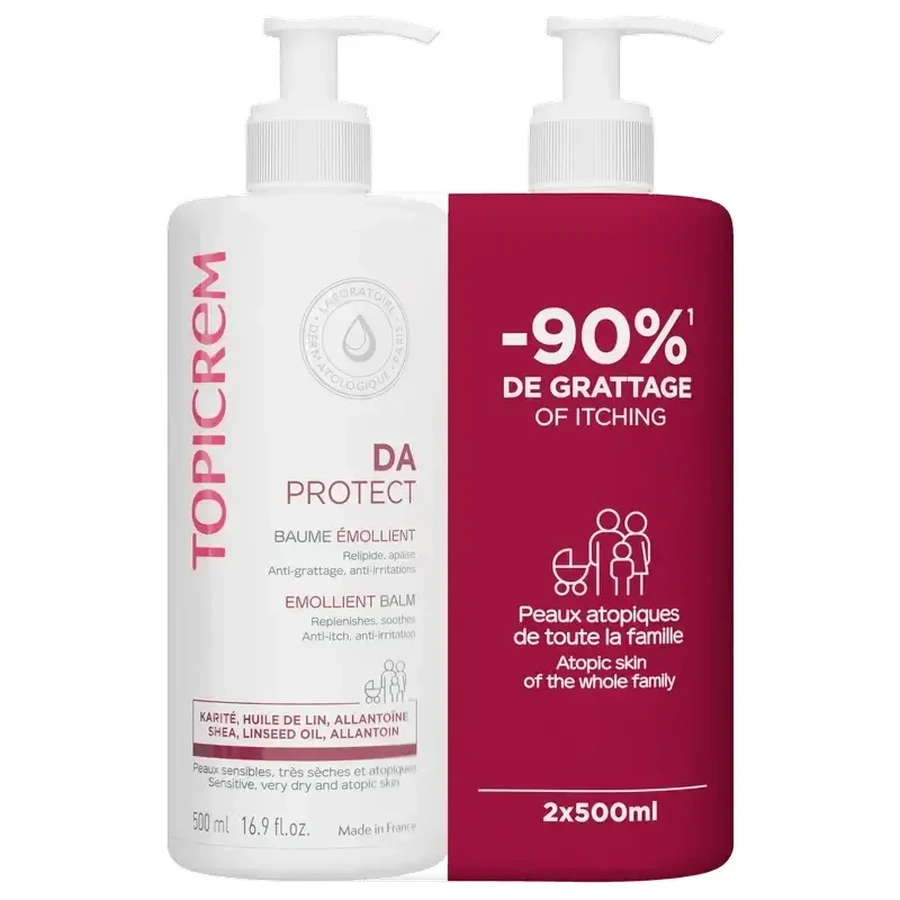 Topicrem Duo Pack Da Protect Emollient Balm 500 Ml 2nd Unit 50%.: цены и характеристики