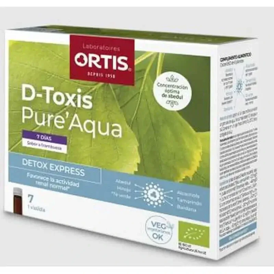 Ortis D-Toxis Pure Aqua Raspberry 7X15Ml. Біо: ціни та характеристики
