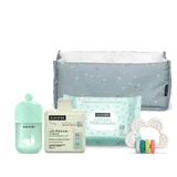 Suavinex Baby Gift Дитяче молочко 300 мл + дитячий одеколон Memories 100 мл + серветки + прорізувач, блакитний