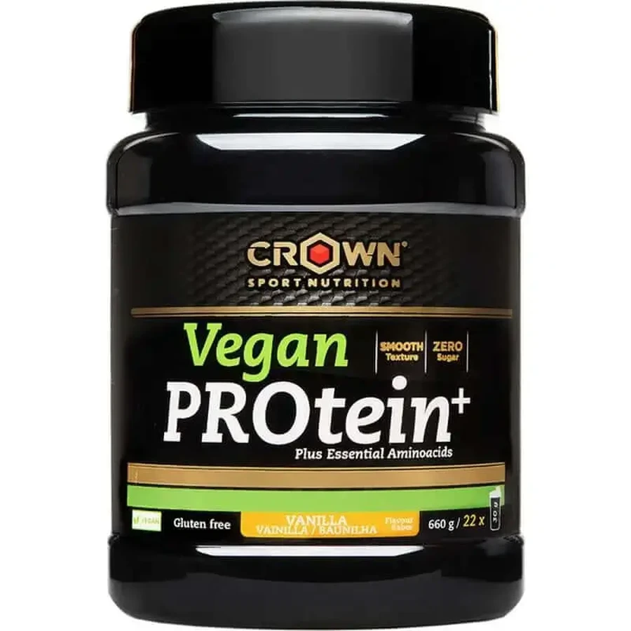 Crown Sport Nutrition Vegan Protein+ Vanilla, 660 г (22 порції): ціни та характеристики