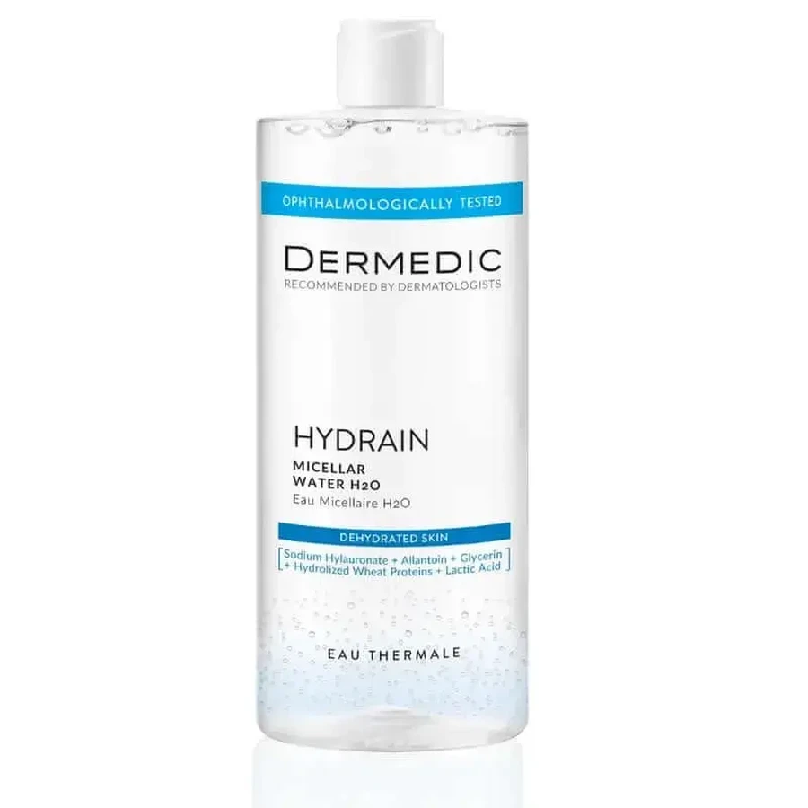 Dermedic Hydrain3 Гіалуронова міцелярна вода H2O, 500 мл: ціни та характеристики