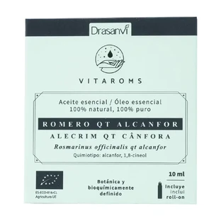 Ефірна олія розмарину Drasanvi Vitaroms Qt Camphor Bio, 10 мл