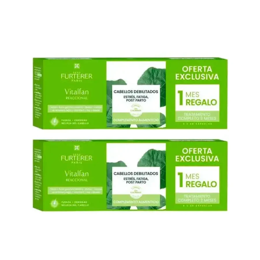 Rene Furterer Vitalfan Anticaida Reaccional, упаковка 2 x 30 капсул: ціни та характеристики