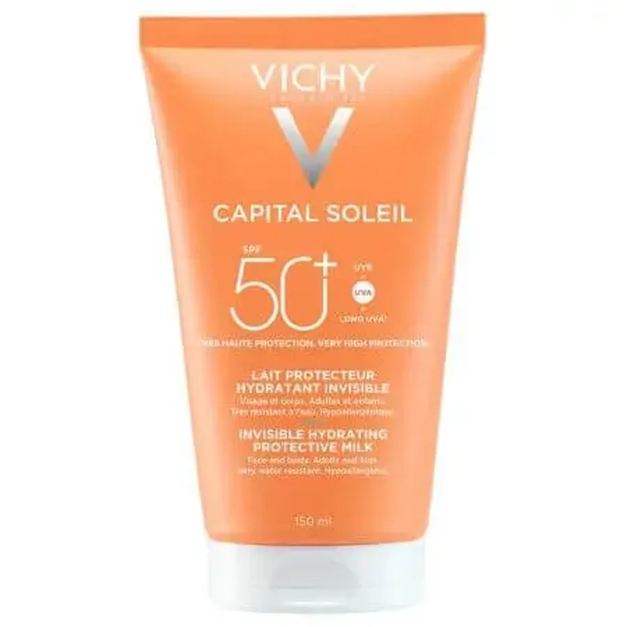 Зволожуючий лосьйон із захистом від сонця SPF 50+ Capital Soleil, 150 мл, Vichy: ціни та характеристики