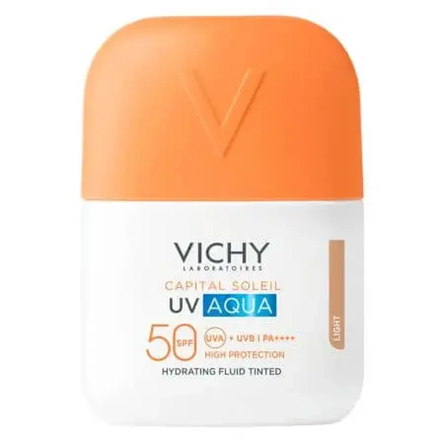 Зволожуючий тонуючий флюїд із сонцезахистом SPF 50 Shade Light Capital Soleil UV Aqua, 50 мл, Vichy: ціни та характеристики