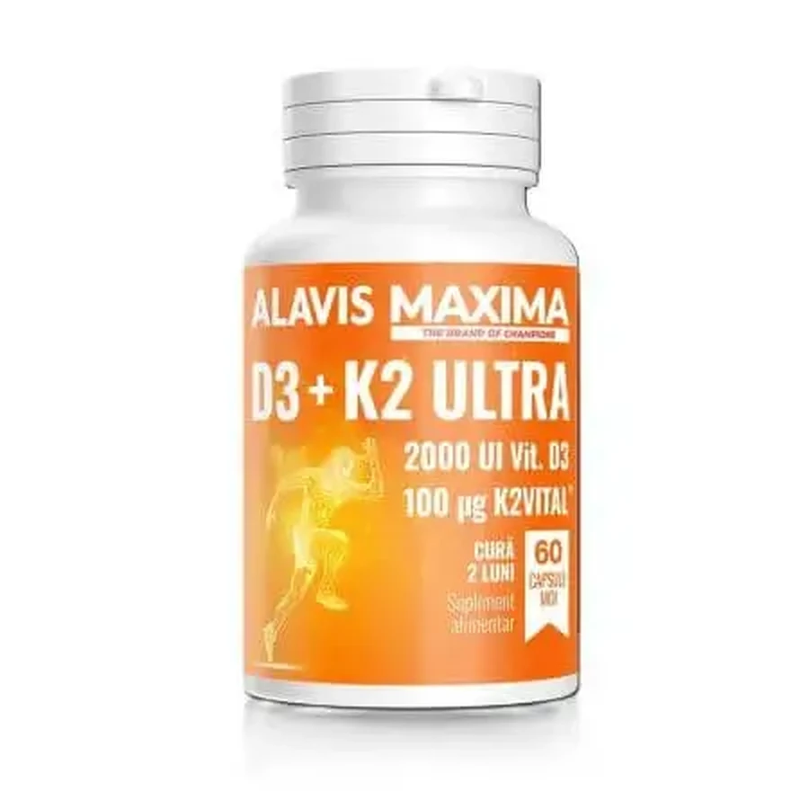 D3+K2 Ultra, 60 мягких таблеток, Alavis Maxima: цены и характеристики