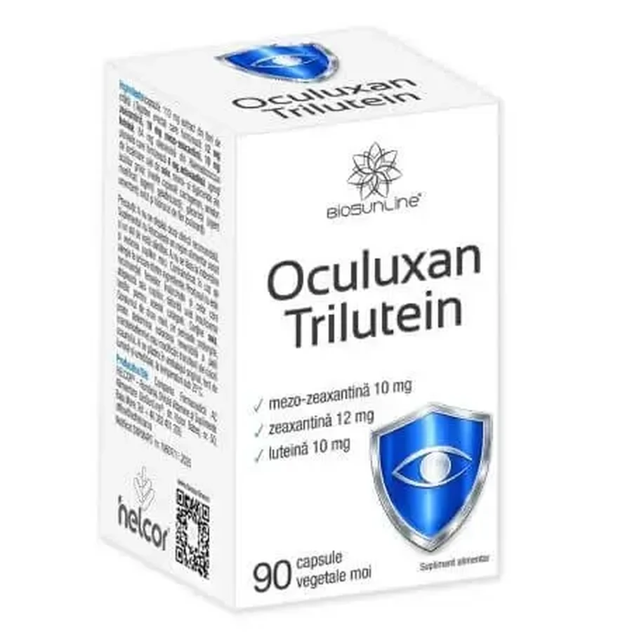 Oculuxan Trilutein, 90 вегетаріанських м'яких гелевих капсул, BioSunLine: ціни та характеристики
