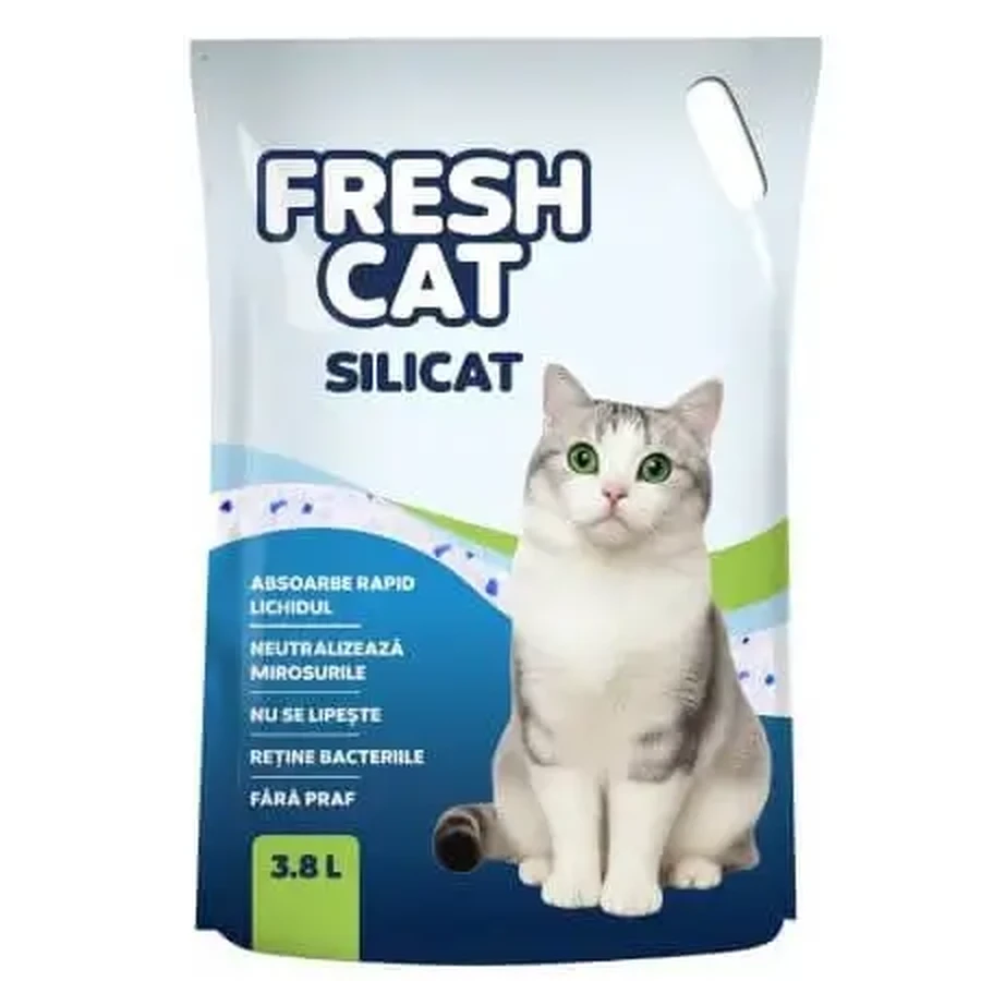 Силікатний наповнювач для котів, 3800 мл, Fresh Cat: ціни та характеристики