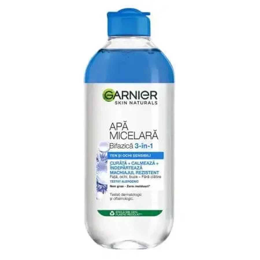 Двофазна міцелярна вода Skin Naturals з блакитними квітами, 400 мл, Garnier: ціни та характеристики