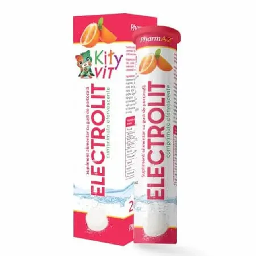 Соли для регидратации Kityvit Electrolit, 20 шипучих таблеток, Pharma-Z: цены и характеристики