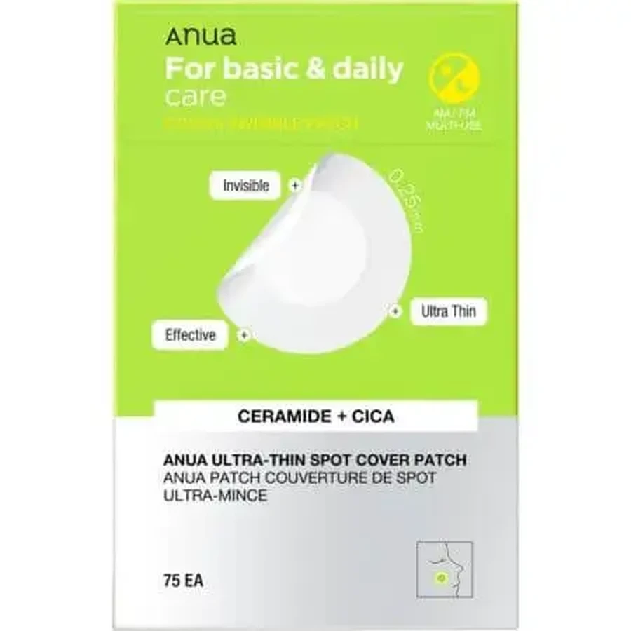 Гидроколлоидные патчи с керамидами от прыщей Ultra-Thin Spot Cover Patch, 75 штук, Anua: цены и характеристики