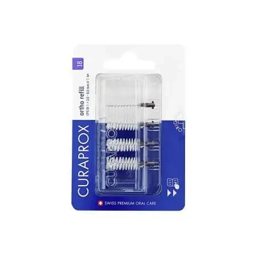 Межзубные щетки CPS 18 >2,0 - 8,0 мм Ortho Refill, 4 штуки, Curaprox: цены и характеристики
