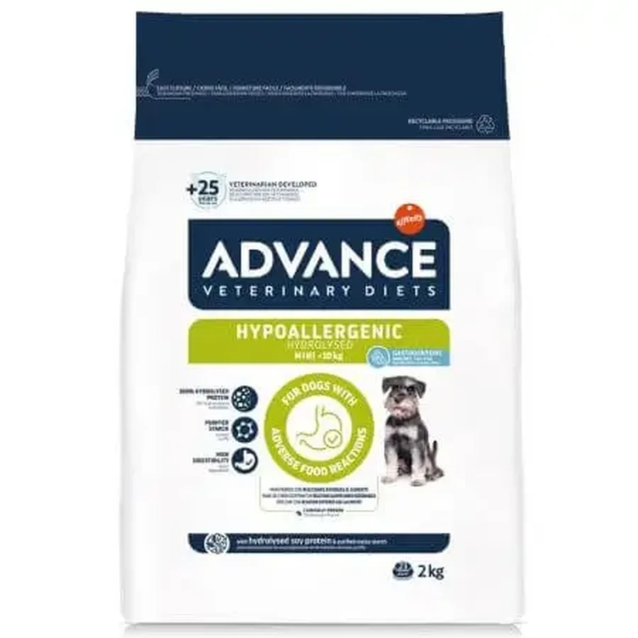 Сухий корм для собак Міні Гіпоалергенний Гідролізований, 2 кг, Advance Veterinary Diets: ціни та характеристики