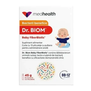 Dr Biom Baby FiberBiotic полезные бактерии, 15 пакетиков, ND Medhealth