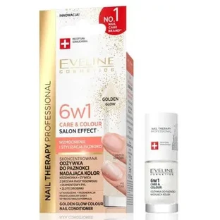 Средство для ногтей 6 в 1 Golden Glow Nail Therapy Nail Care & Colour, 5 мл, Eveline Cosmetics
