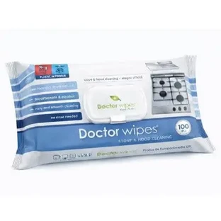 Влажные салфетки для плиты и варочной поверхности, 100 штук, Doctor Wipes