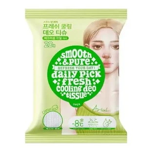 Охлаждающие дезодорирующие салфетки Citrus Smooth & Pure Fresh, 20 штук, Ariul