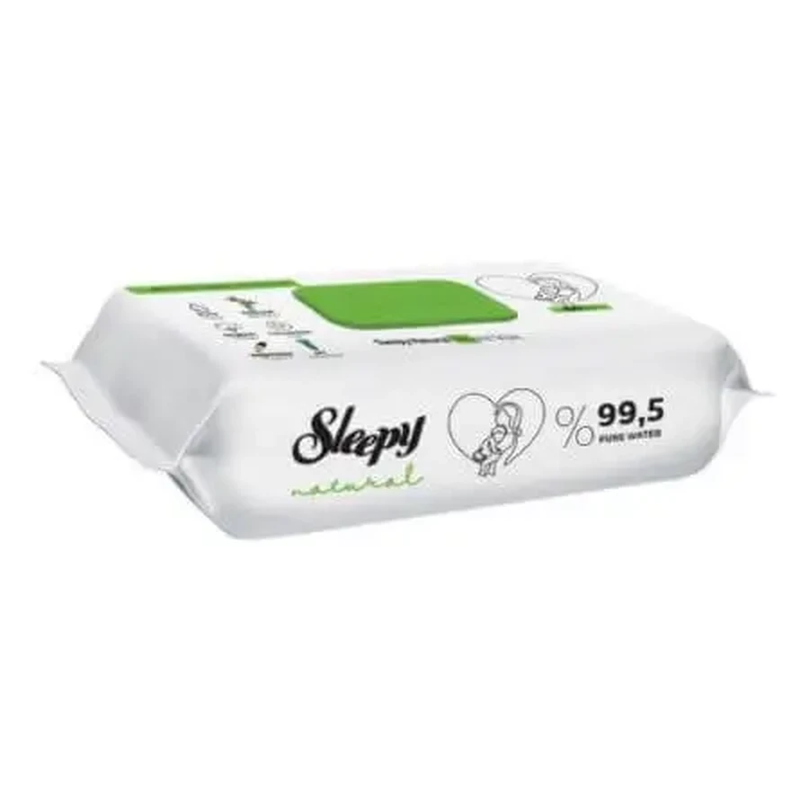 Влажные салфетки, натуральные, 60 штук, Sleepy: цены и характеристики