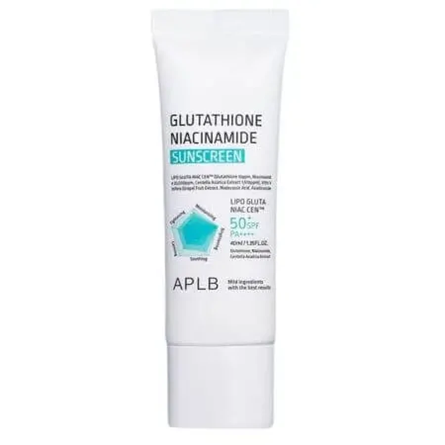 Крем для обличчя SPF 50+ PA++++ з глутатіоном та ніацинамідом, 40 мл, Aplb: ціни та характеристики