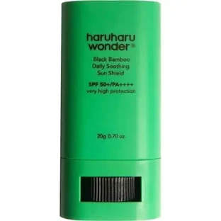 Стік для обличчя SPF 50+ PA++++ Чорний бамбуковий щоденний заспокійливий, 20 г, Haruharu Wonder, Haruharu Bamboo Daily Soothing, 20 г