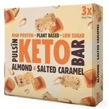 Протеиновый батончик с миндалем и соленой карамелью Keto Bar, 3x30 г, Пульсин