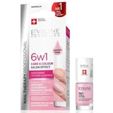 Средство для ногтей 6 в 1 оттенок розовый Nail Therapy Уход за ногтями и цвет, 5 мл, Eveline Cosmetics