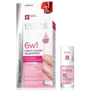 Средство для ногтей 6 в 1 оттенок розовый Nail Therapy Уход за ногтями и цвет, 5 мл, Eveline Cosmetics