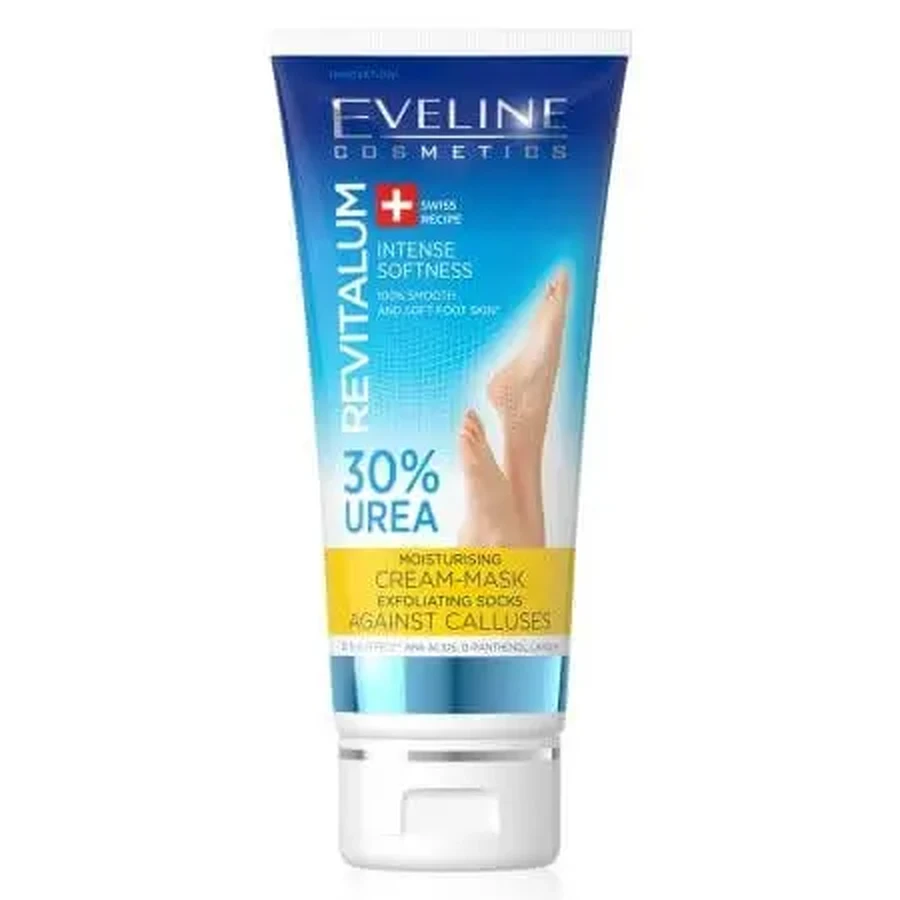 Отшелушивающая маска для стоп и пяток с 30% мочевиной Revitalium, 75 мл, Eveline Cosmetics: цены и характеристики